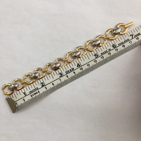 White and yellow gold plated bracelet - Picture 6 of 7